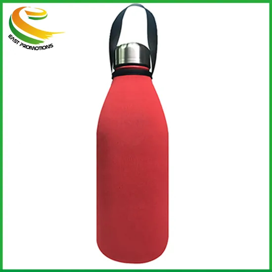 Multicolor Neoprene Insulated Beer Wine Bottle Cover with Handle and Zipper