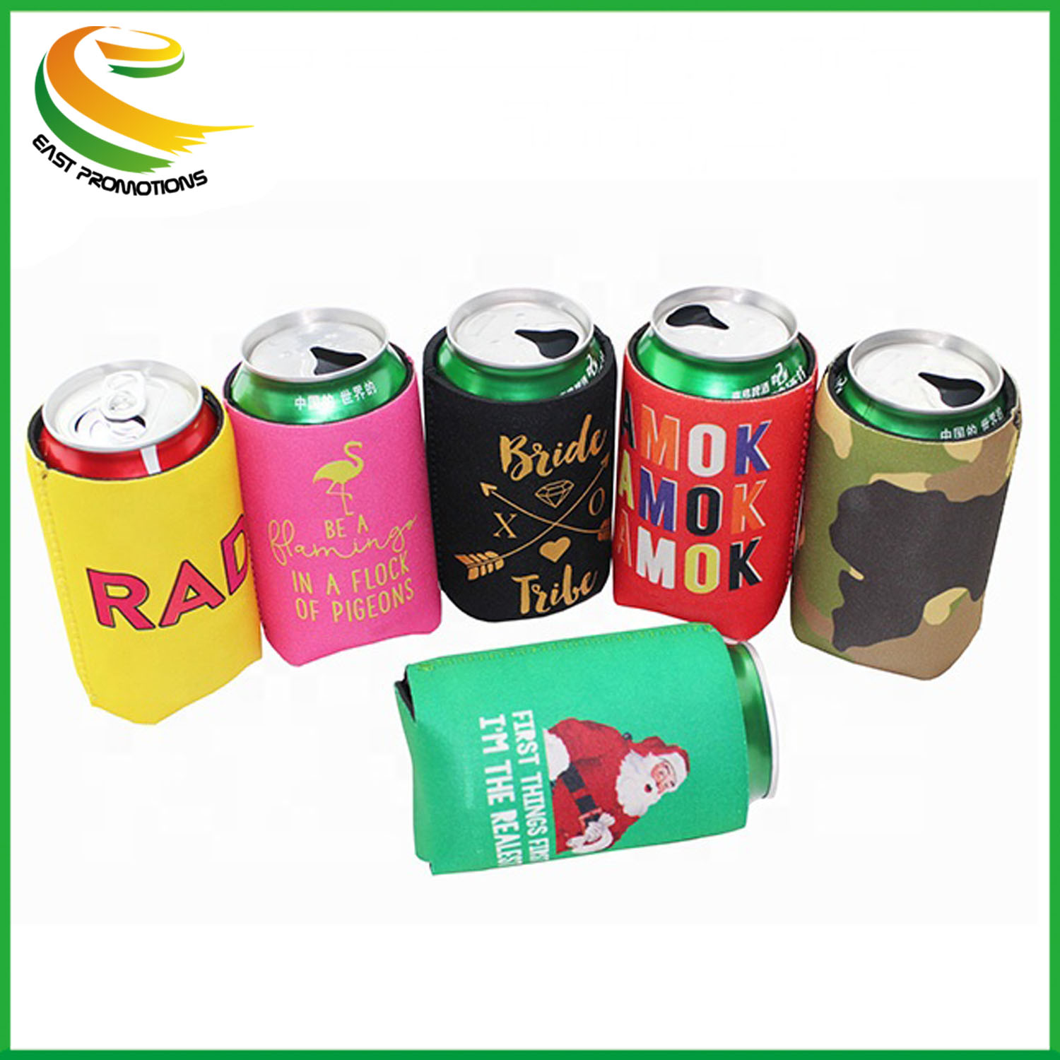 Customized Sublimation Cooler Can Coozies 12oz Insulated Neoprene Koozy