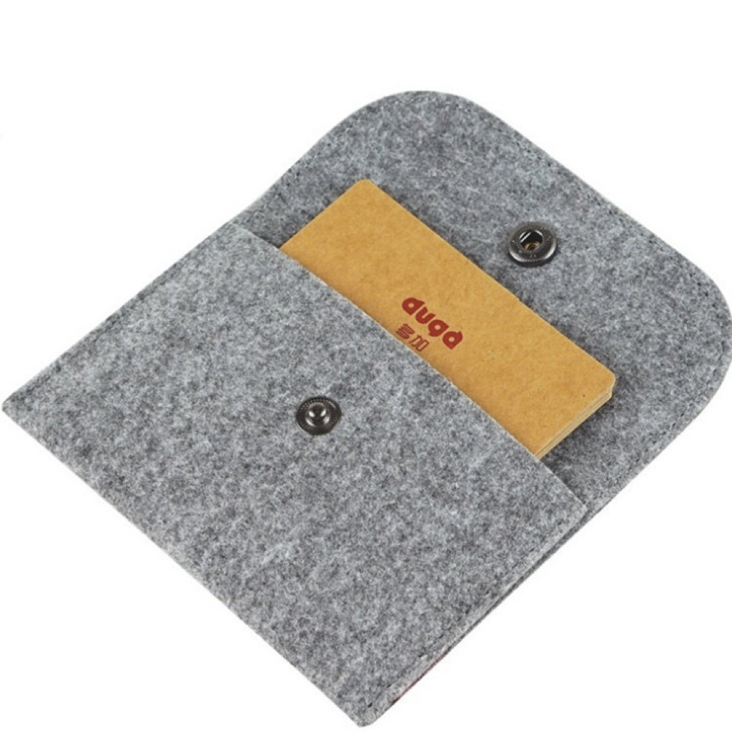 Felt Coin Purse Unisex Cute Felt Mini Coin Purse Wallet Casual Small Bags Key Card Money Holder