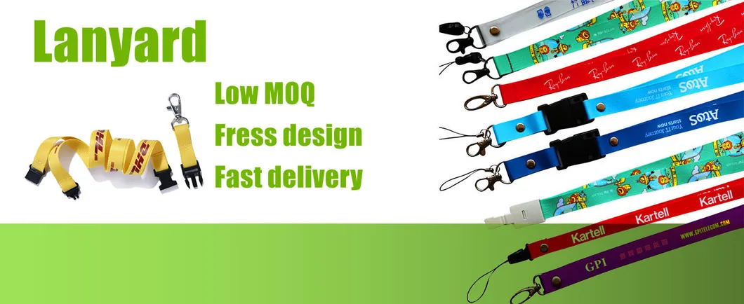 Custom Design RPET Fabric Sublimation Printing Logo Neck Key Chain Nylon Lanyard