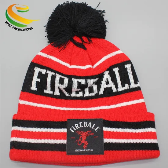 Custom 100% Acrylic Fashion Knitted Beanie Winter Sweater Beanie Hat with Embroidery
