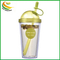 Wholesale Custom BPA Free 11oz 15oz 18oz Double Wall Clear Plastic Water Drinking Coffee Cup with Pet/PVC/Paper Insert Card