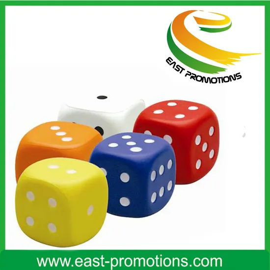 PU Foam Anti-Stress Toy Dice Design Stress Balls