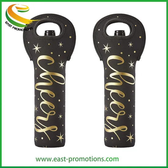 Factory Custom Neoprene Single Wine Bottle Carrier Holder Cooler Bag with Logo Printing