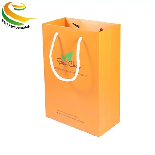 Custom Promotional Eco Recycled Cardboard Art Paper Gift Packing Bag with Lamination
