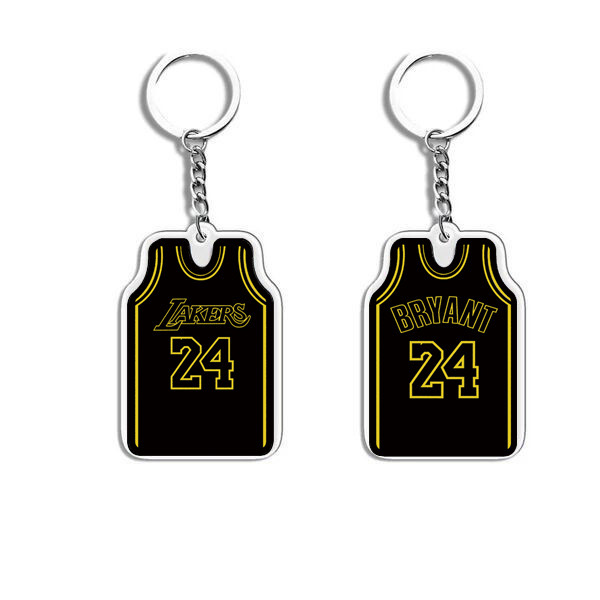 Wholesale Acrylic Basketball Star Jersey Keychain Plastic Acrylic Car Key Chain Pendant for Gifts