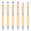 Custom Logo Laser Engrave Bamboo Pen Ballpoint Touch Screen Pen for Gifts