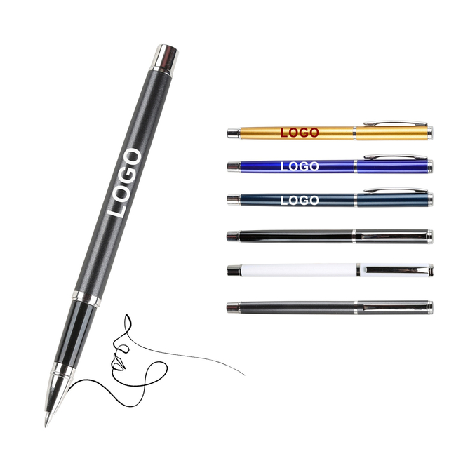 Wholesale Spot Office Stationery Gel Pen Advertising Laser Logo Promotion Metal Business Signature Pen