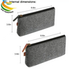 New Arrival Felt Cloth Pouch Storage Bag Pencil Case with Zipper for School Office
