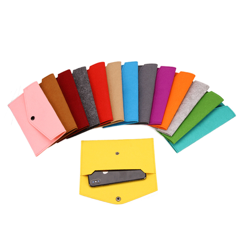 Eco Friendly Felt Mobile Phone Case Felt Phone Pouch Soft Felt Phone Hold Bag