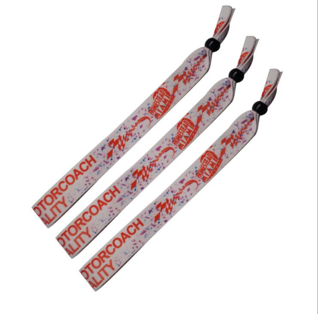 Custom Personalised Festival Comfortable Textile Woven Bracelets Fabric Wristband