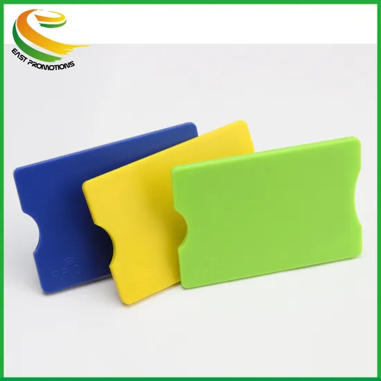 Silk Printing Hard Plastic ABS RFID Blocking Card Sleeve for Credit Card