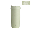 Biodegradable 16 Oz BPA Free Double Wall Insulated Coffee Mug Wheat Straw Cup With Handle Lid
