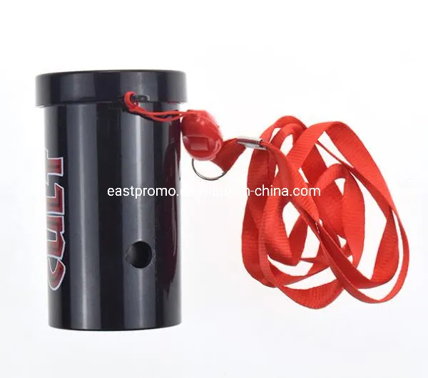 Customized Plastic Cylindrical Whistle, LED Light Sports Whistle for Events Cheering