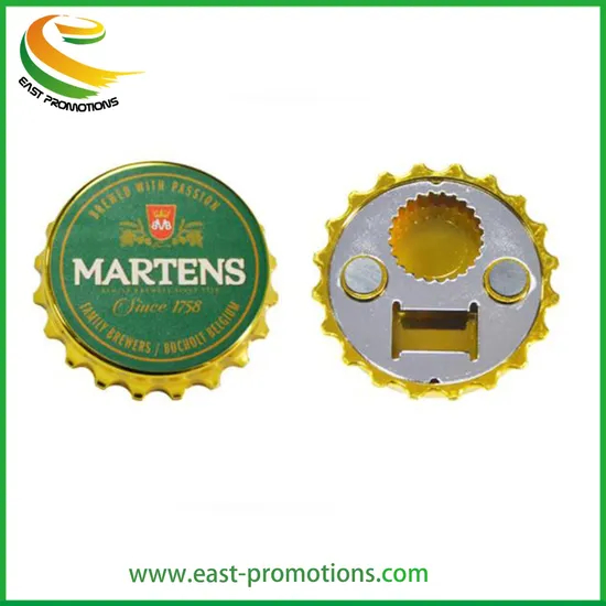 Custom Promotional Magnetic Bottle Opener Beer Cap Shape Opener for Gifts