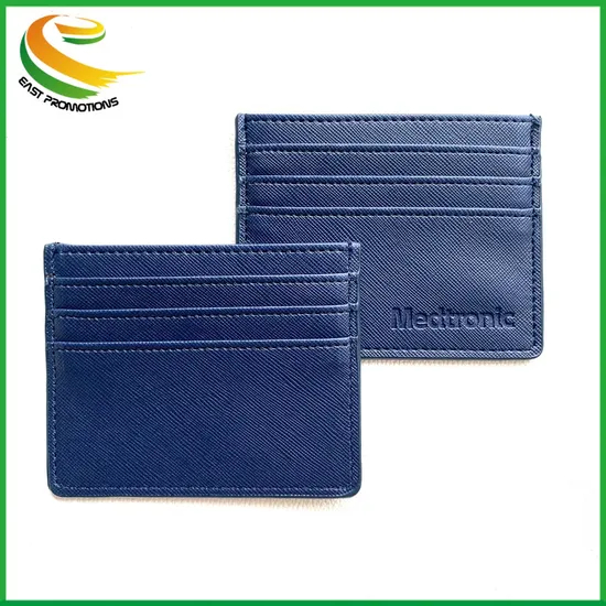 Wholesale Luxury Slim Men / Women PU/Genuine Leather RFID Blocking Card Holder with Gift Box