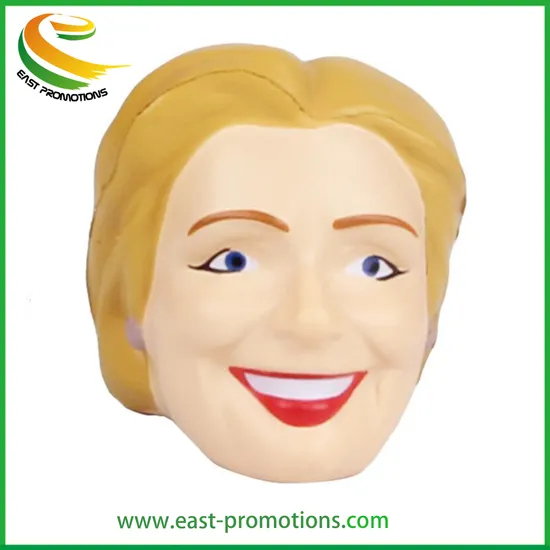 Custom Promotional PU Foam Portrait Cartoon Face Head Anti Stress Ball High Quality Squeeze Toys Manufacturer