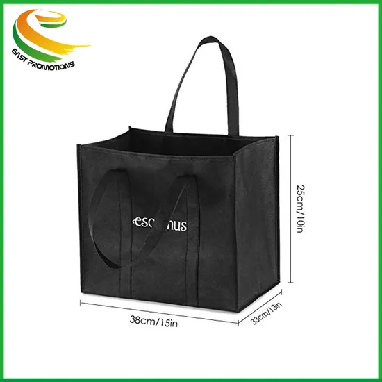 Multipurpose Reusable Non-Woven Large Grocery Tote Bags Foldable Shopping Bags Storage Handbags with Dual Reinforced Handles-Green