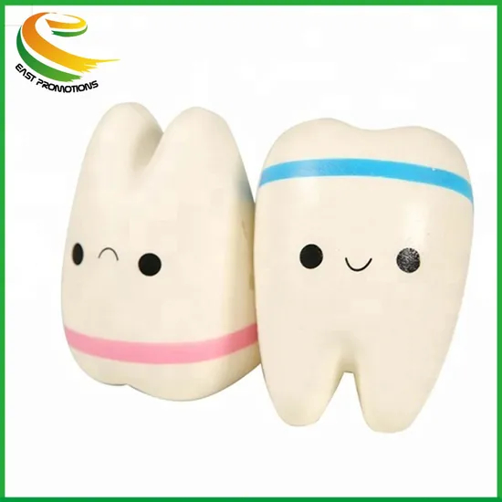 Tooth PU Foam Material Squishy Slow Rising Stress Ball Toy