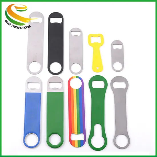 Customized Logo Cast Iron Bar Metal Rainbow Multifunction Beer Bottle Opener Bar Blade Stainless Steel Plain Bottle Opener