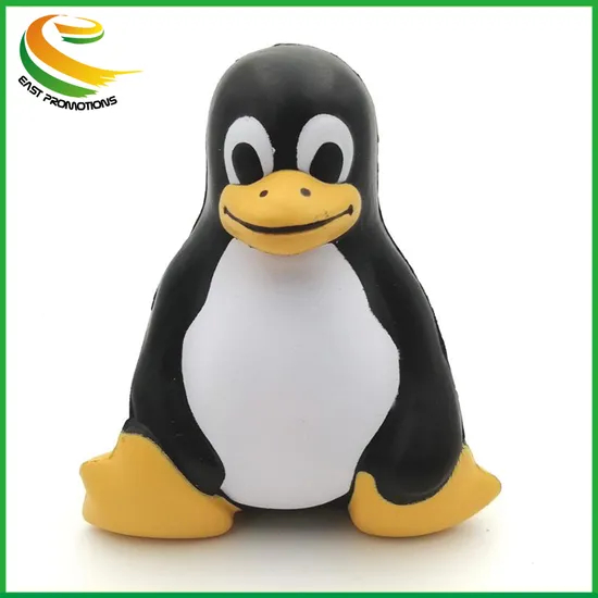 Customised Animal Cute Penguin Shape Slow Rebound PU Foam Soft Squishy Ball Toy