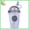 Creative Promotion Gift Juice Coffee Straw Clear Plastic Cup