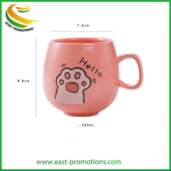 Custom Design 10oz 300ml Big Drum Belly Ceramic Coffee Mug Porcelain Drinking Cups