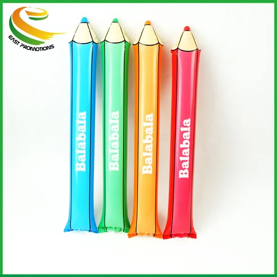 Factory Custom Pen Shape PE Inflatable Cheering Air Sticks for Promotional Gifts