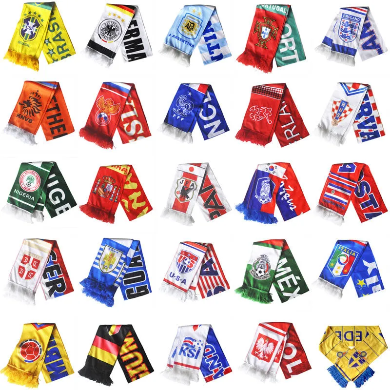 Polyester Satin Printing Sports Team Promotional Football Fans Scarf