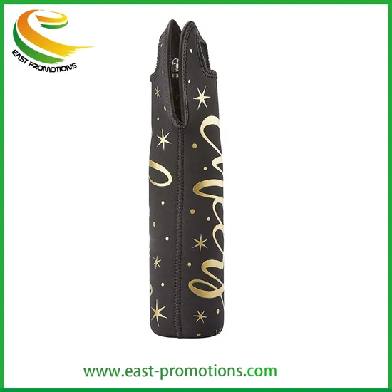 Factory Custom Neoprene Single Wine Bottle Carrier Holder Cooler Bag with Logo Printing