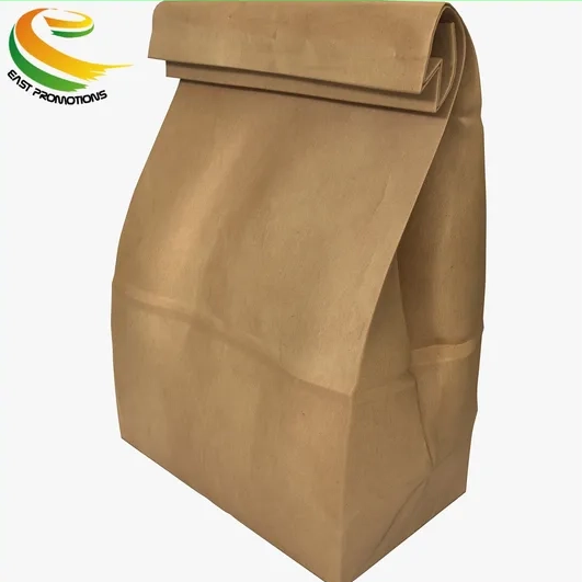 Custom Brown Kraft Paper Cake Bag Food Grade Paper Packing Bag Anti-Oil Pouch for Food