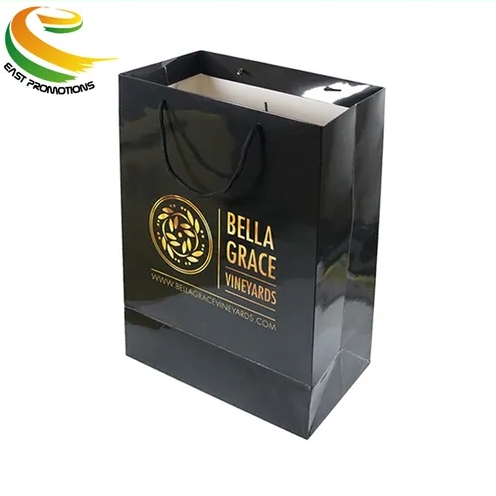 Custom Luxury Art Paper Gift Bag, White Cardboard Paper Shopping Bag with Nylon Rope