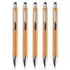Custom Logo Laser Engrave Bamboo Pen Ballpoint Touch Screen Pen for Gifts