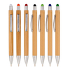 Custom Logo Laser Engrave Bamboo Pen Ballpoint Touch Screen Pen for Gifts