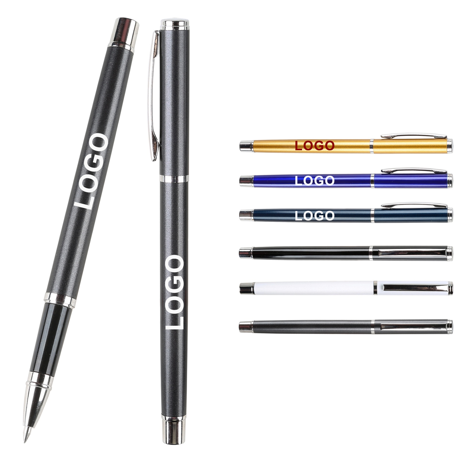 Wholesale Spot Office Stationery Gel Pen Advertising Laser Logo Promotion Metal Business Signature Pen