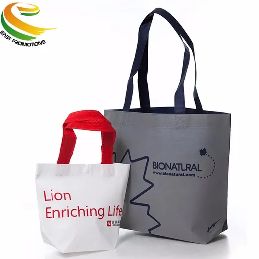 Custom Foldable Promotional Eco-friendly 120g Non Woven Shopping Bag Grocery Bag 
