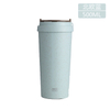 Biodegradable 16 Oz BPA Free Double Wall Insulated Coffee Mug Wheat Straw Cup With Handle Lid