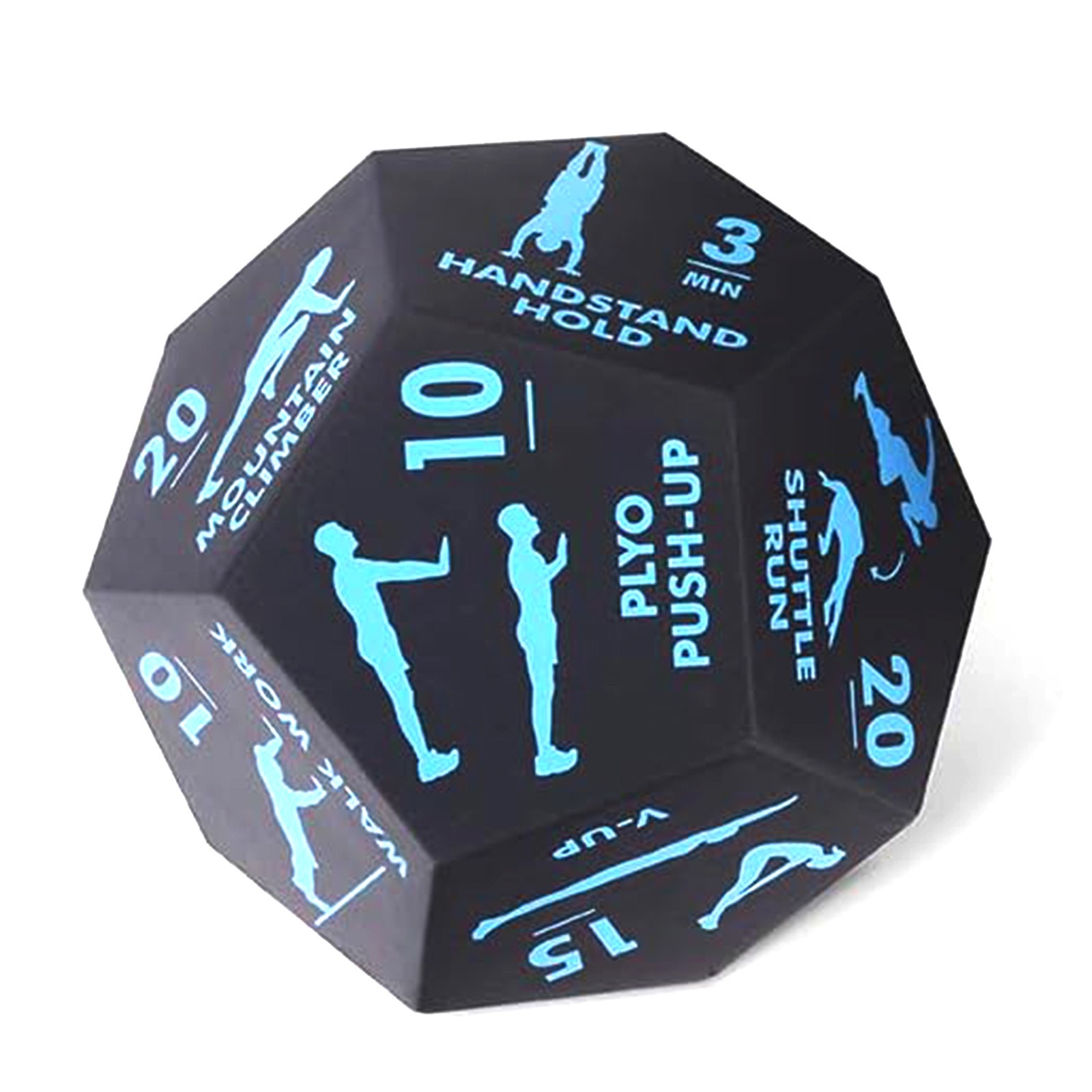 Custom 12 Sided Workout Yoga Anti Stress Game Cube Fitness Pu Foam Exercise Dice