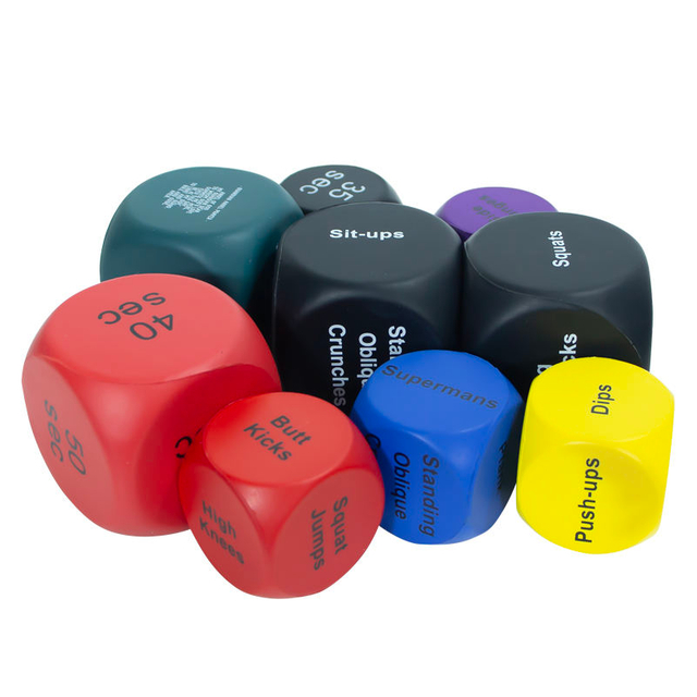 Custom 6-Sided 16mm Pu Foam Dice Squeeze Stress Toys Ball