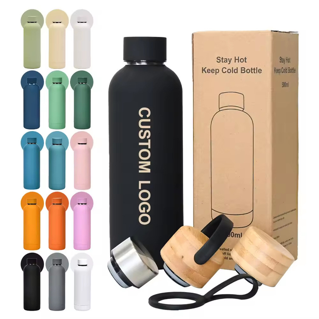 Custom BPA Free Rubber Paint Double Wall Stainless Water Tumbler Vacuum Insulated Stainless Steel Water Bottle