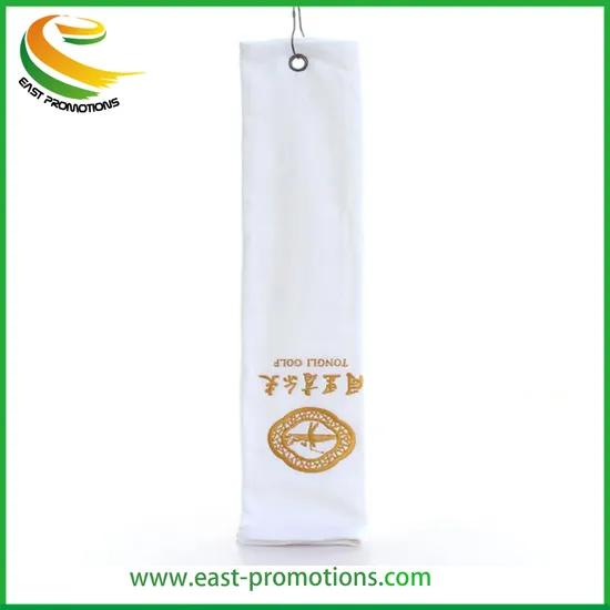 Customized Cheap Cotton/Microfiber Golf Towel with Hook