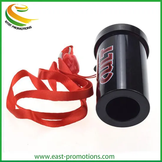 Customized Plastic Cylindrical Whistle, LED Light Sports Whistle for Events Cheering