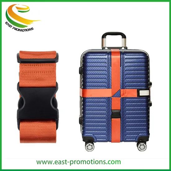 Custom Own Logo Luggage Belt Lanyard / Packing Straps with Baggage Tag for Promotion