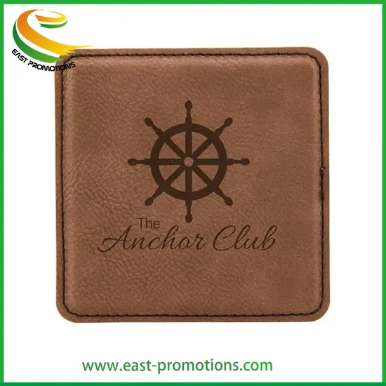 Laser Cutting Square PU Cup Mat Coaster Leather Drink Coasters for Home Decor Kitchen Coaster