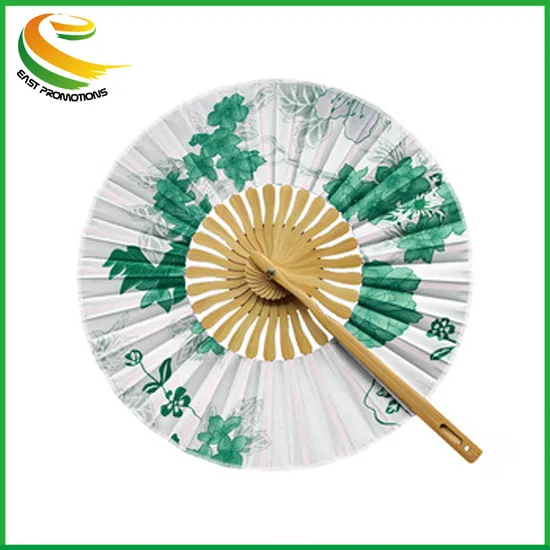 Printing Flowers Round Windmill Cloth Fan