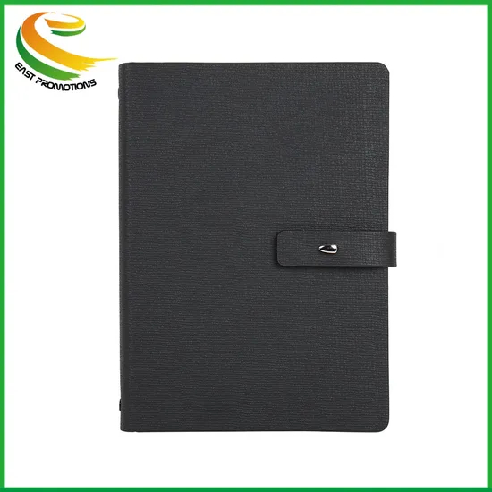 Custom PU Leather Notebook with Metal Ring Binder for Business Gift Custom Planner