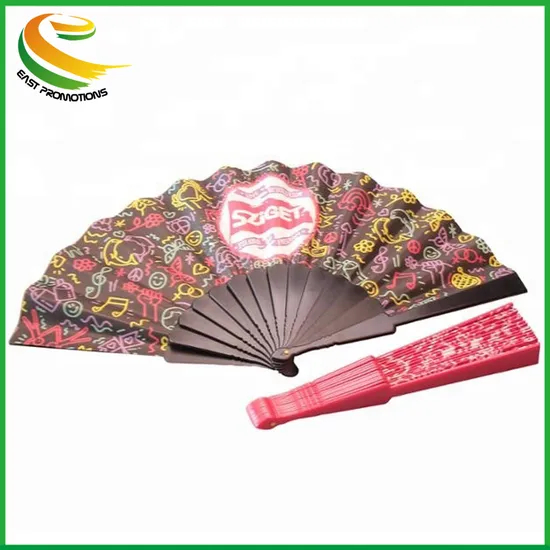 Plastic Paper Hand Fan for Custom Summer Advertising Promotion