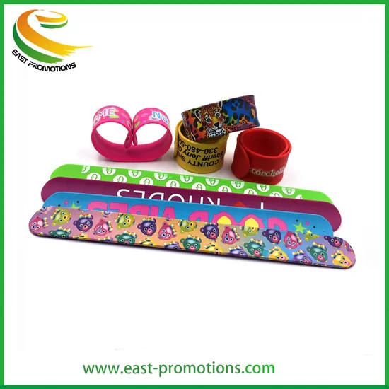 Silicone Slap Bracelets Rainbow of Colors Soft Party Favors Durable