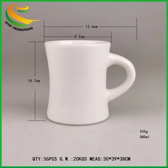 Wholesale Tick Wall Tight Waist Mug Thin Ceramic Coffee Mug Cups for Drinking