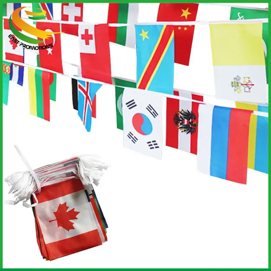 Advertising Double Sides Printed Hanging Event Vinyl Flag Strings Flag Bunting